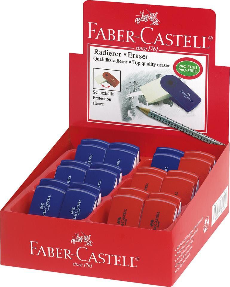 display fabercastell sleeve mini roodblauw 24st