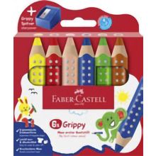 Faber Castell Grippy XXL Kleurpotloden 6st. + puntenslijper