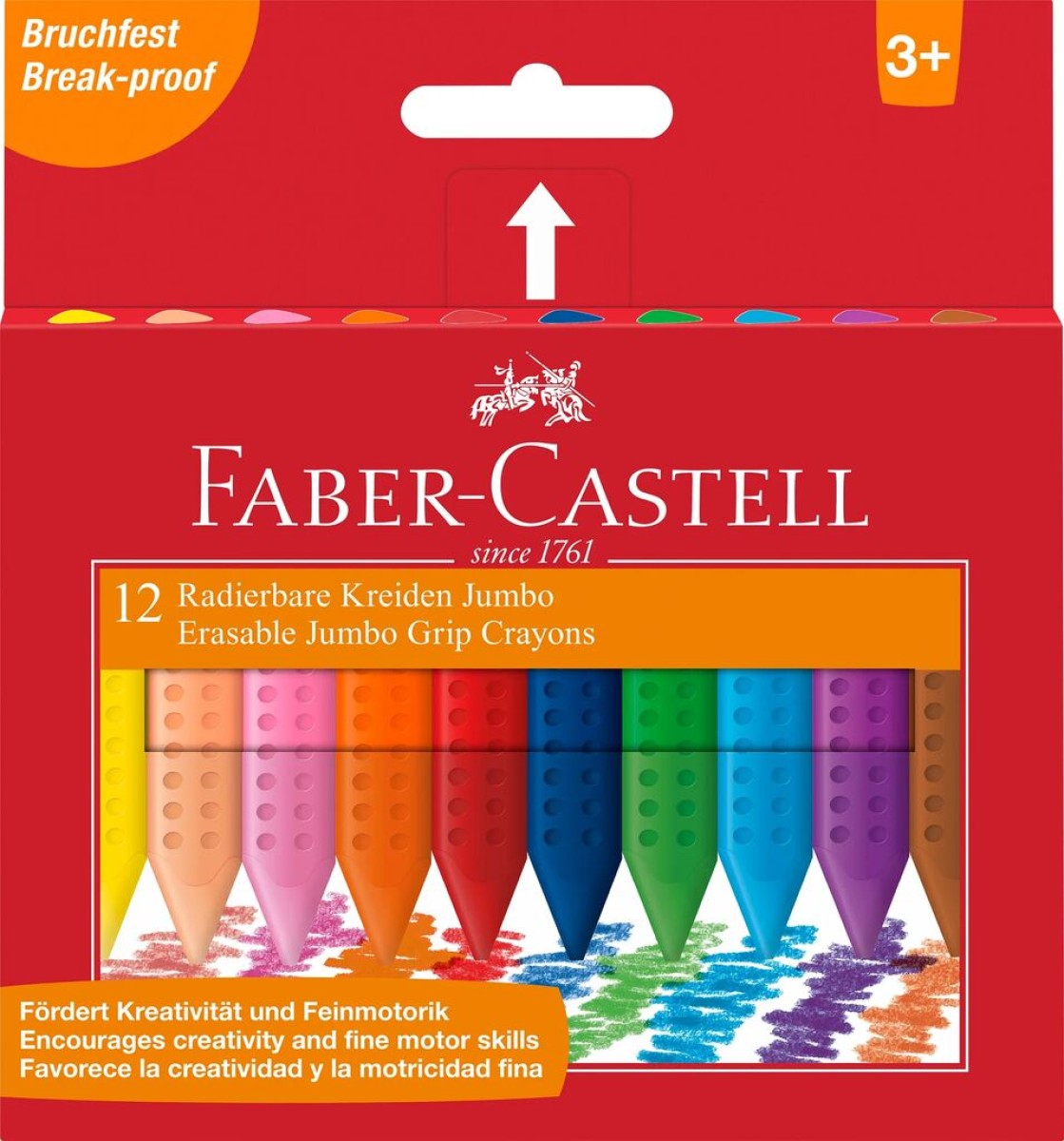 Faber Castell Jumbo Grip Waskrijt (12st)