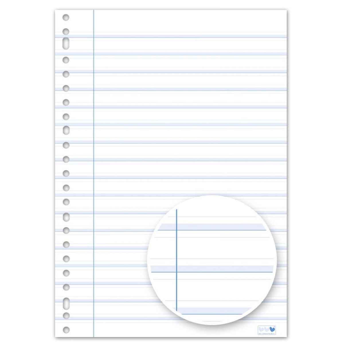 Ringbandpapier Schrijfvriend Blauw1