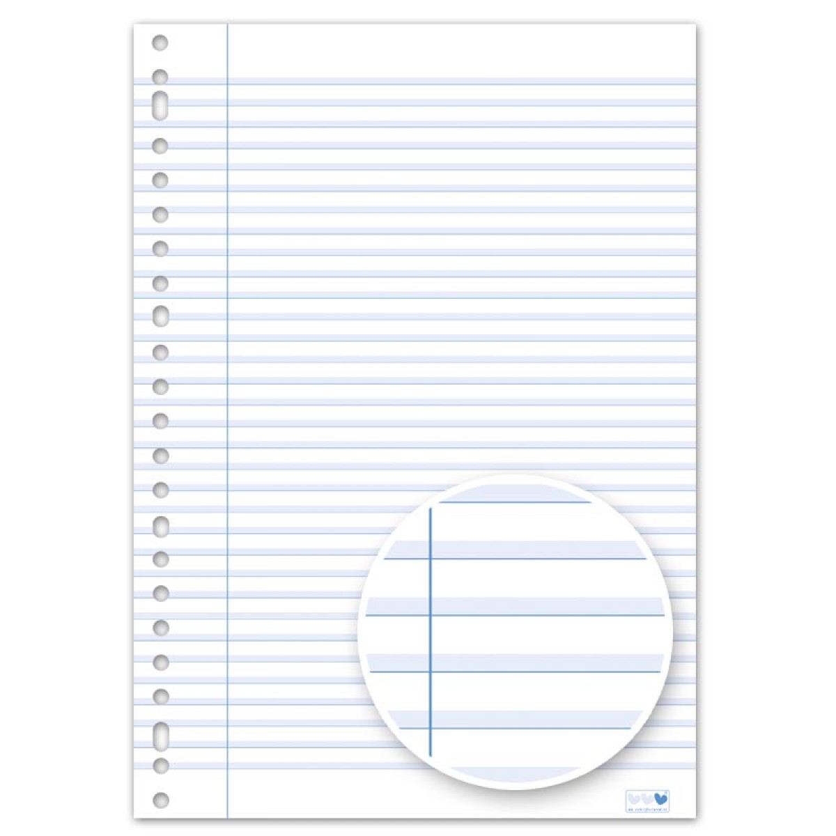 Ringbandpapier Schrijfvriend Blauw2