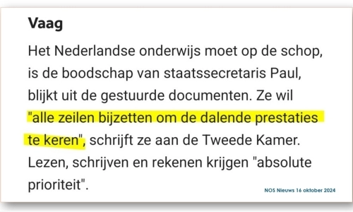 Alle zeilen bijzetten voor beter onderwijs!